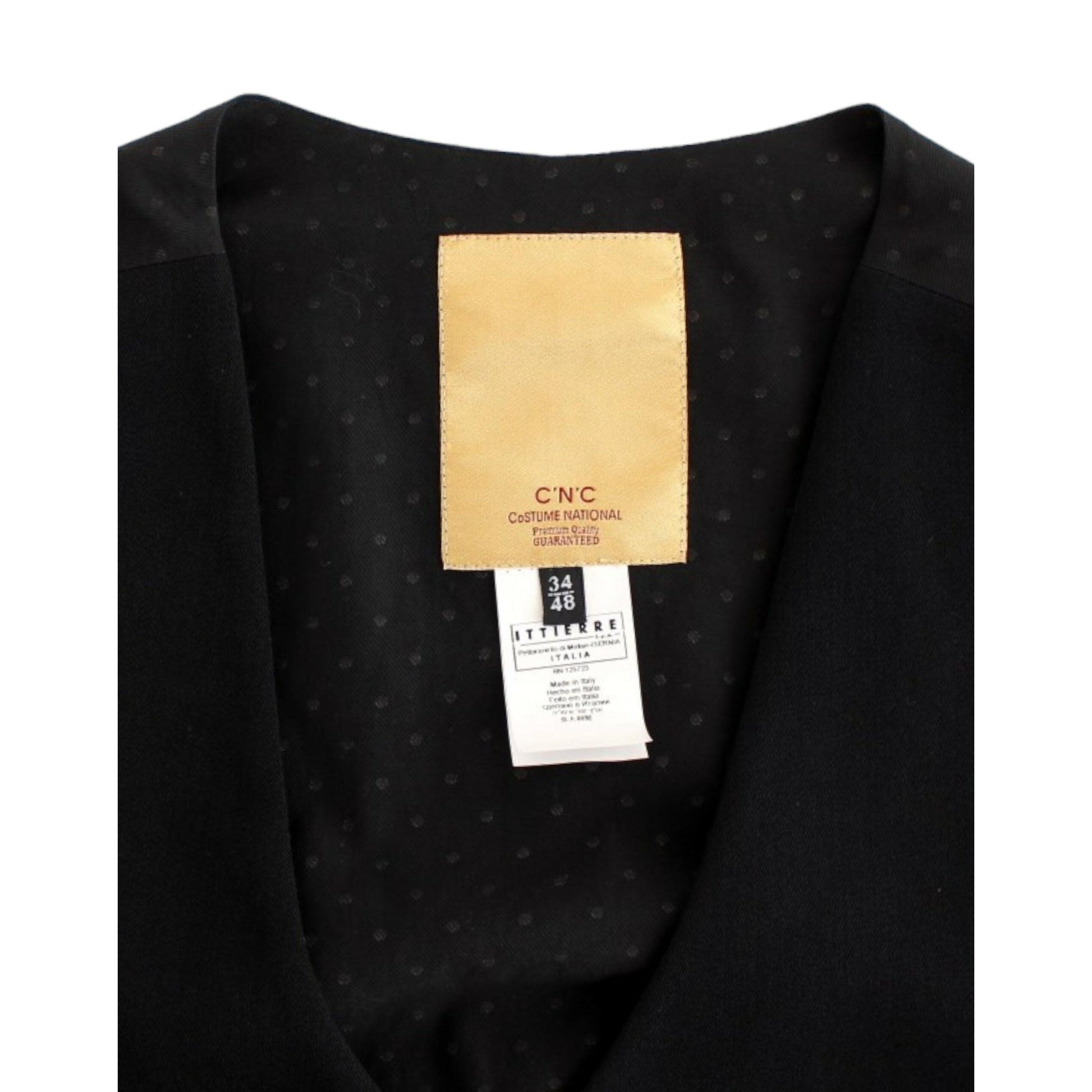 Costume National Black wool blend casual vest