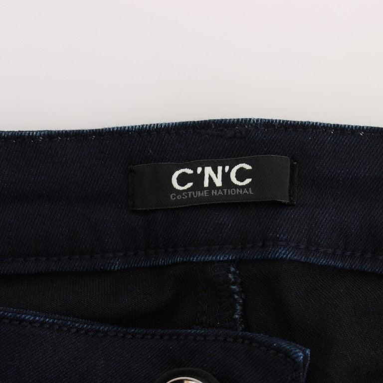 Costume National Blue Cotton Blend Slim Fit Jeans