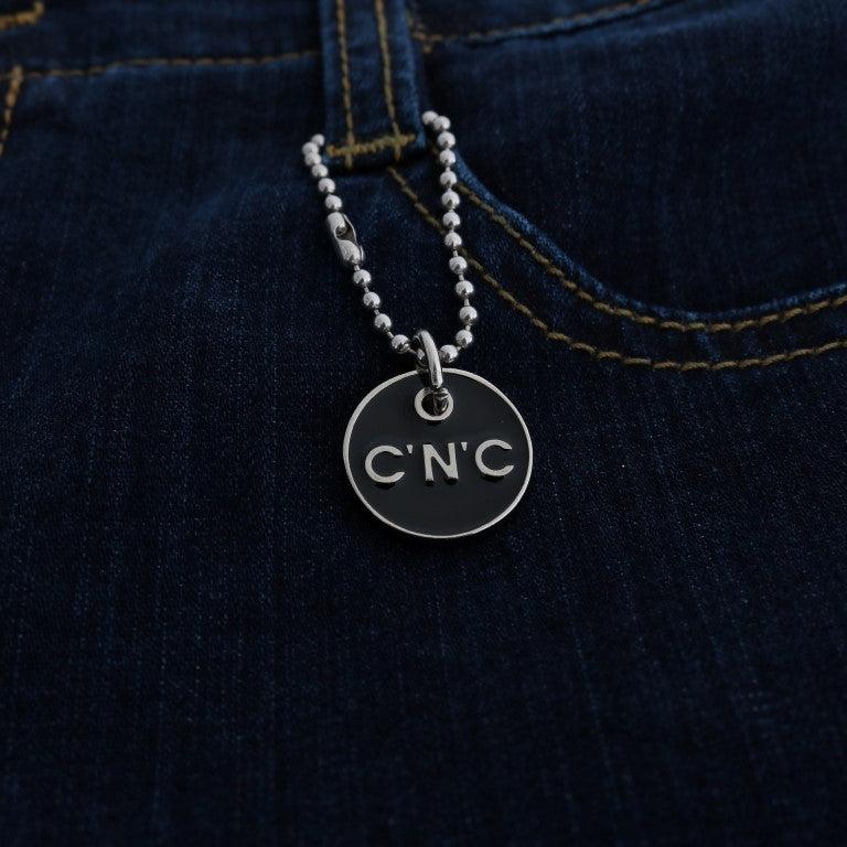 Costume National Blue Cotton Bootcut Flared Jeans