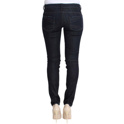 Costume National Blue Cotton Stretch Slim Fit Jeans