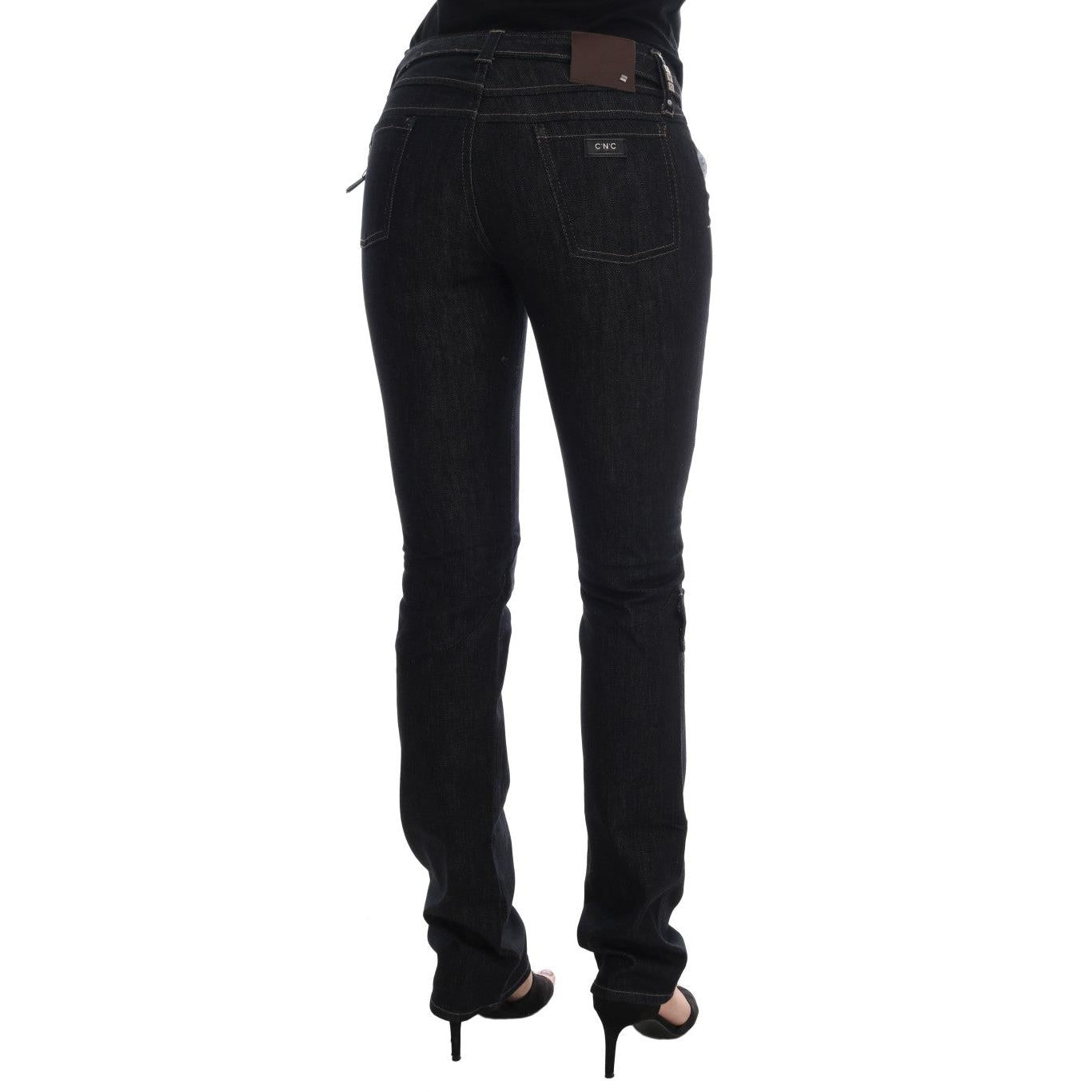 Costume National Blue Cotton Stretch Slim Fit Jeans