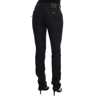 Costume National Blue Cotton Stretch Slim Fit Jeans