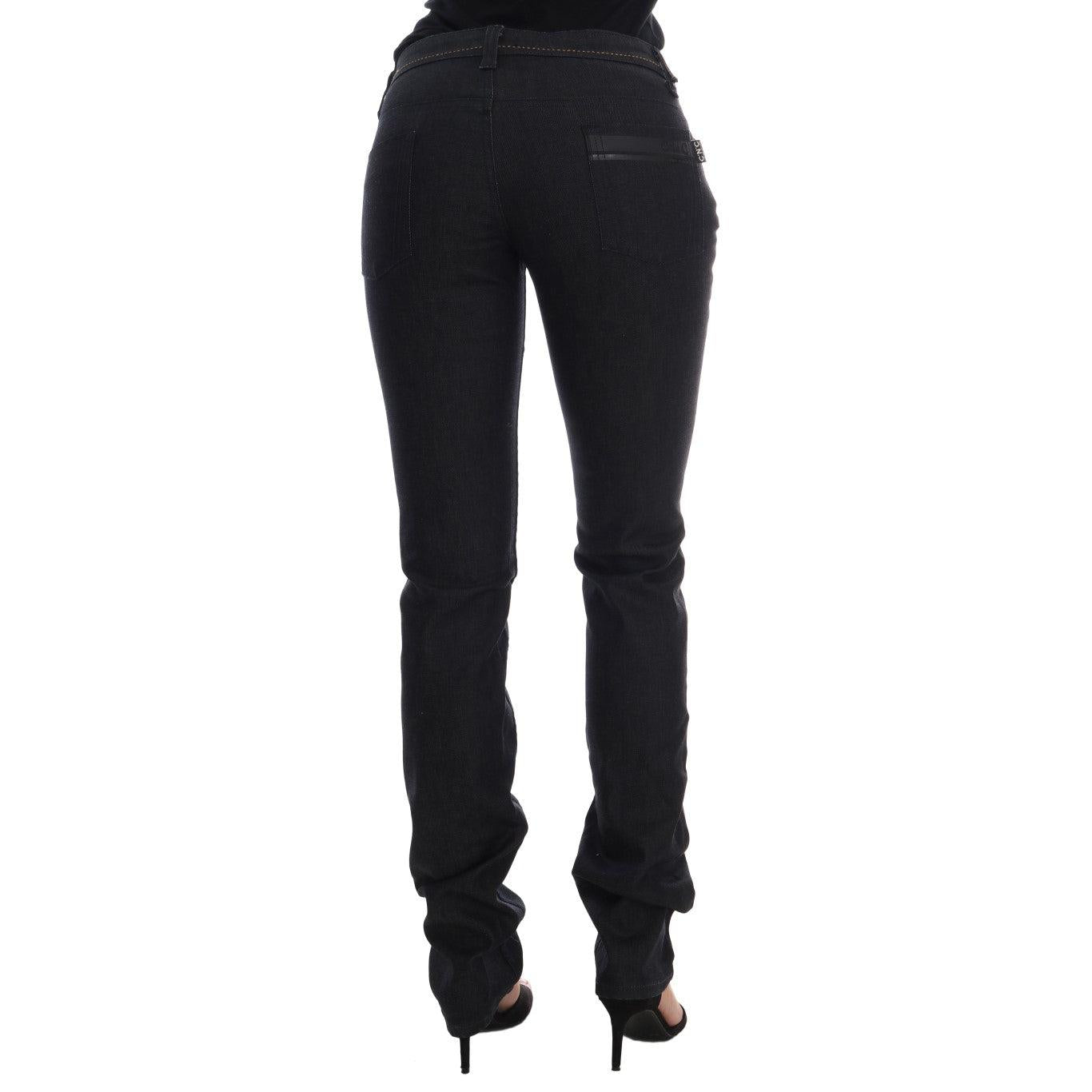 Costume National Blue Cotton Stretch Slim Fit Jeans