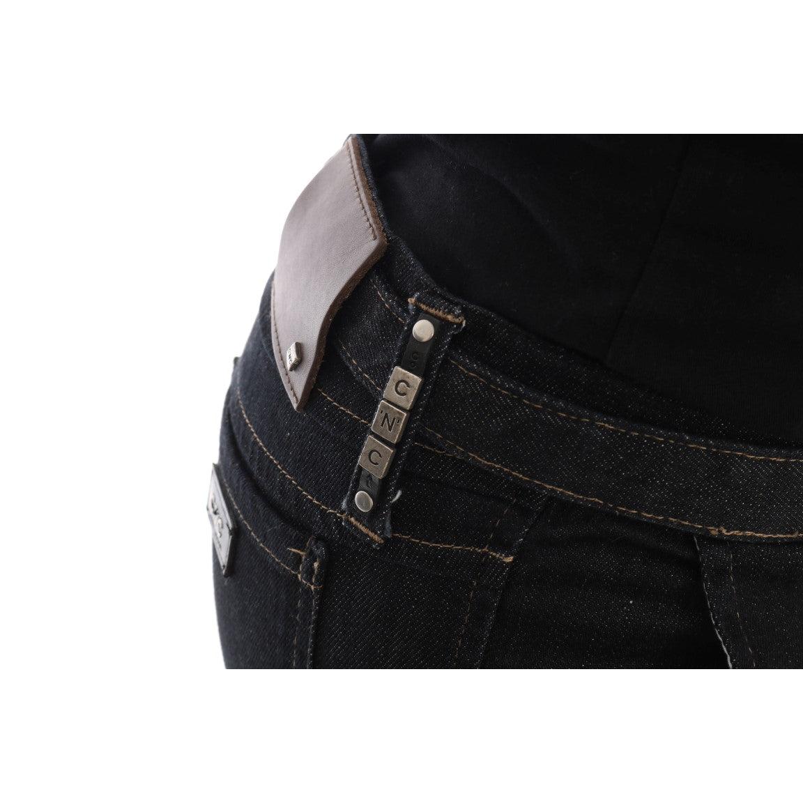 Costume National Blue Cotton Stretch Slim Fit Jeans