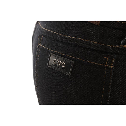 Costume National Blue Cotton Stretch Slim Fit Jeans