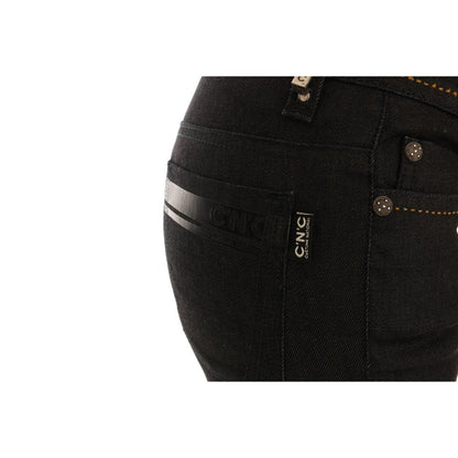 Costume National Blue Cotton Stretch Slim Fit Jeans