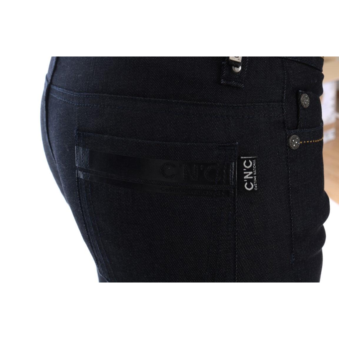 Costume National Blue Cotton Stretch Slim Fit Jeans