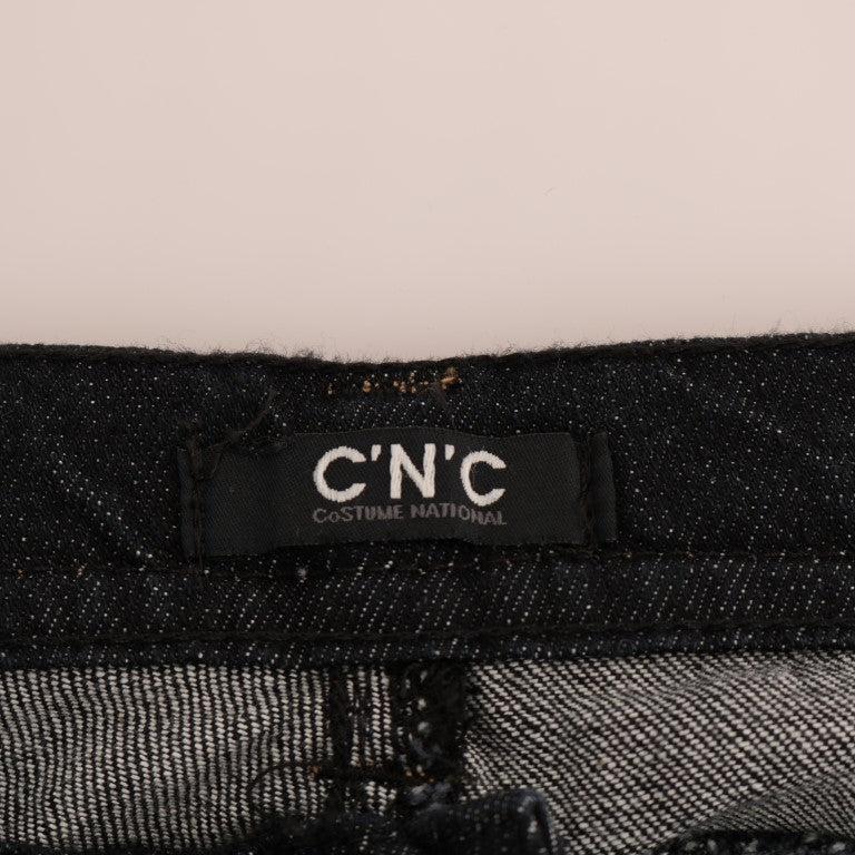 Costume National Blue Cotton Stretch Slim Fit Jeans