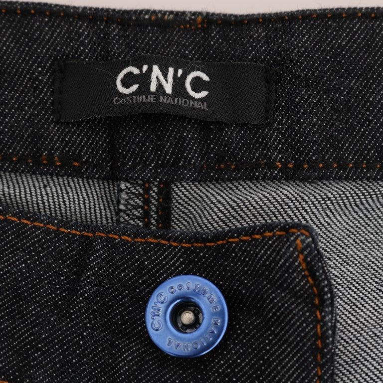 Costume National Blue Cotton Stretch Slim Fit Jeans