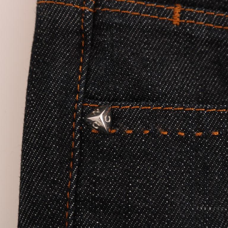 Costume National Blue Cotton Stretch Slim Fit Jeans