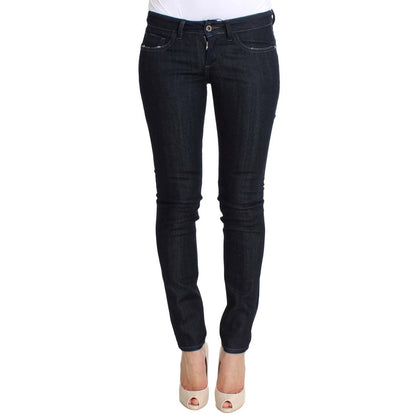 Costume National Blue Cotton Stretch Slim Fit Jeans