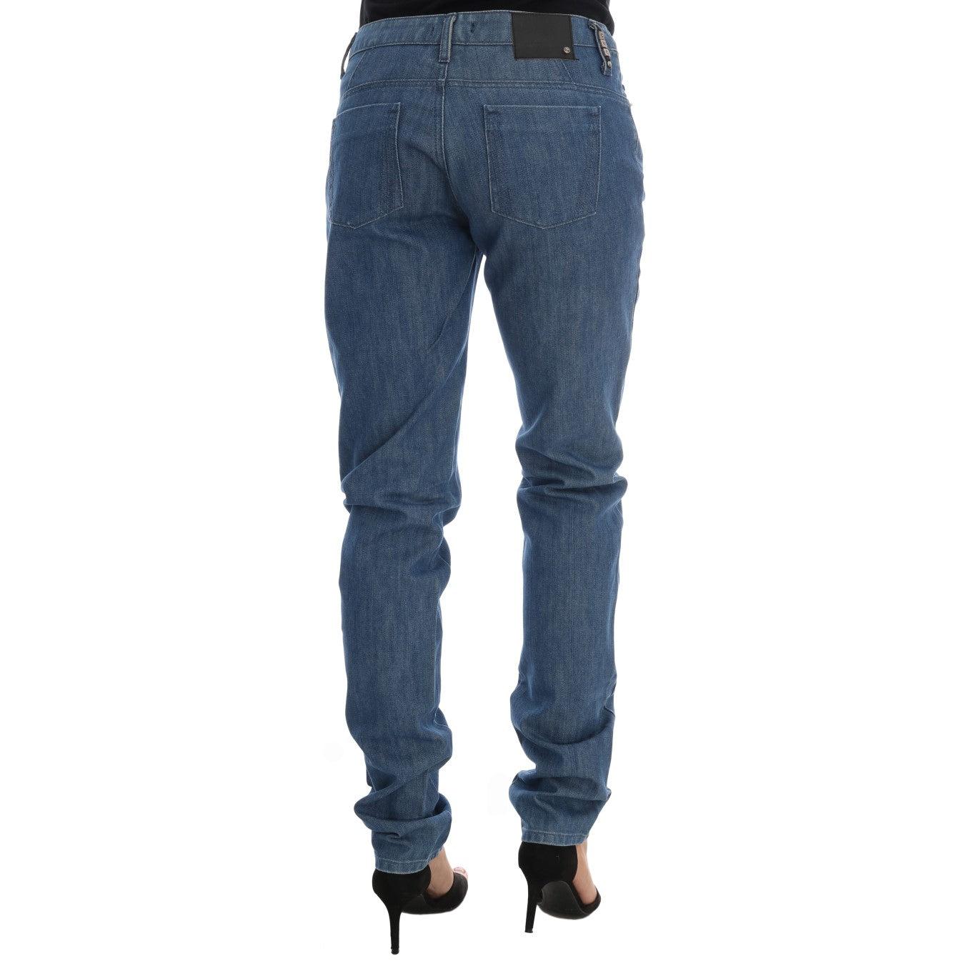 Costume National Blue Wash Cotton Boyfriend Fit Jeans