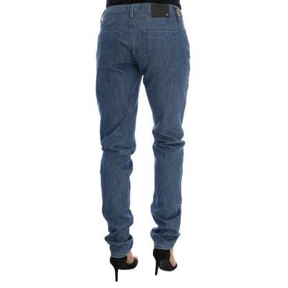 Costume National Blue Wash Cotton Boyfriend Fit Jeans