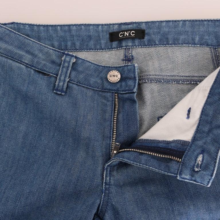 Costume National Blue Wash Cotton Slim Denim Jeans