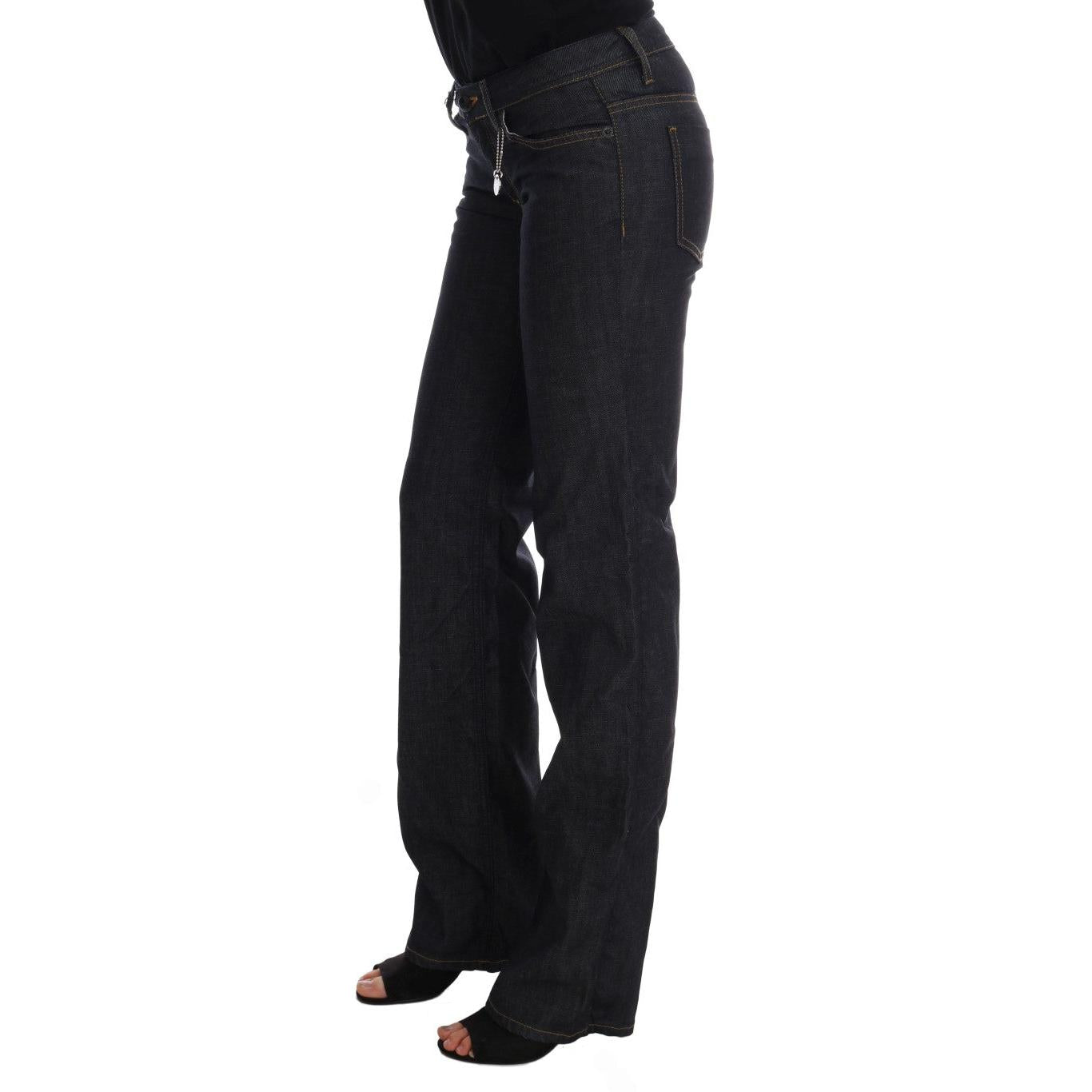 Costume National Dark Blue Cotton Classic Fit Jeans