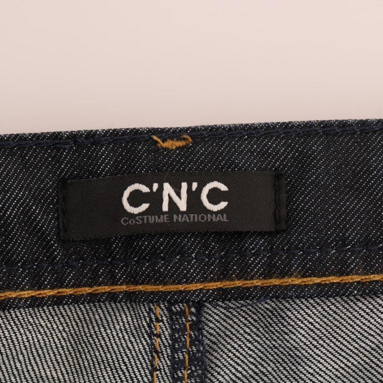 Costume National Dark Blue Cotton Classic Fit Jeans