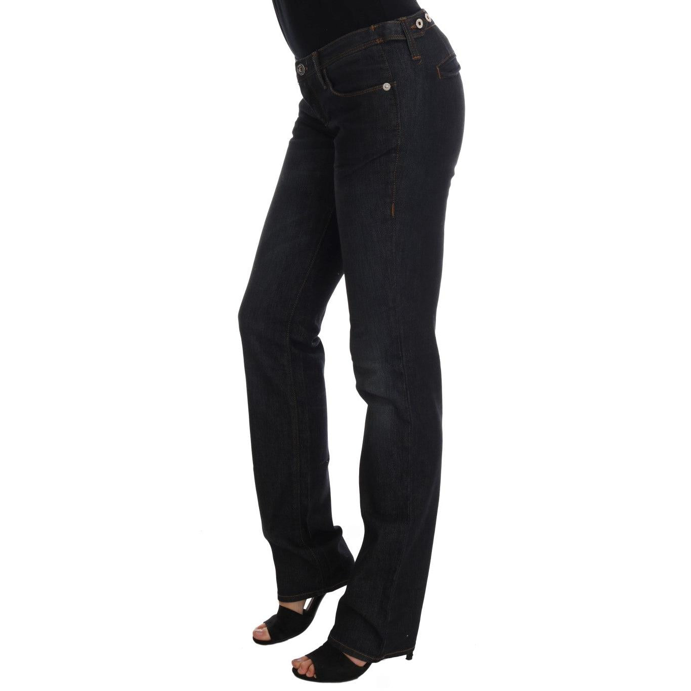 Costume National Dark Blue Cotton Slim Fit Jeans