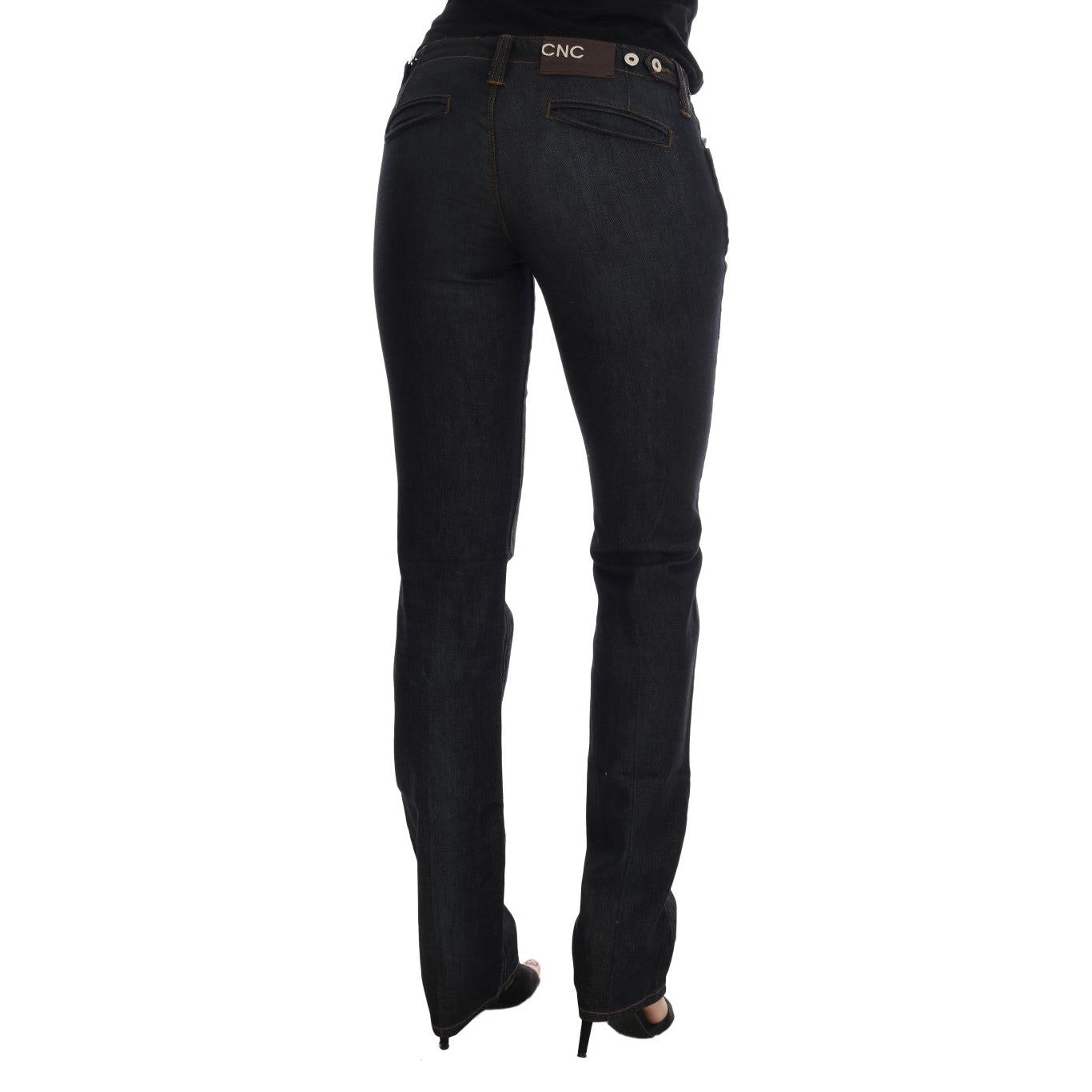 Costume National Dark Blue Cotton Slim Fit Jeans
