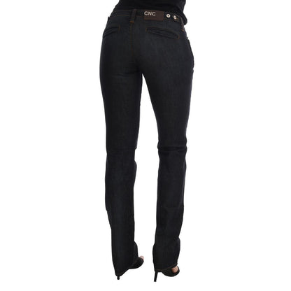 Costume National Dark Blue Cotton Slim Fit Jeans