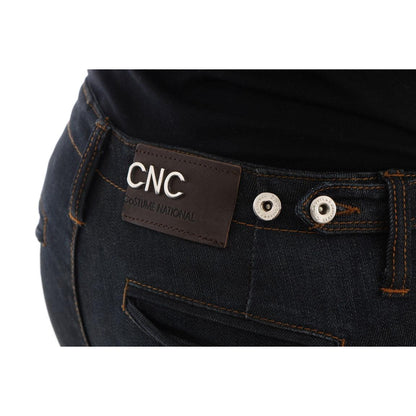 Costume National Dark Blue Cotton Slim Fit Jeans