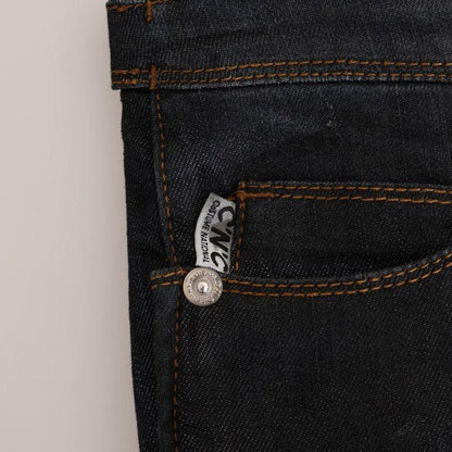 Costume National Dark Blue Cotton Slim Fit Jeans