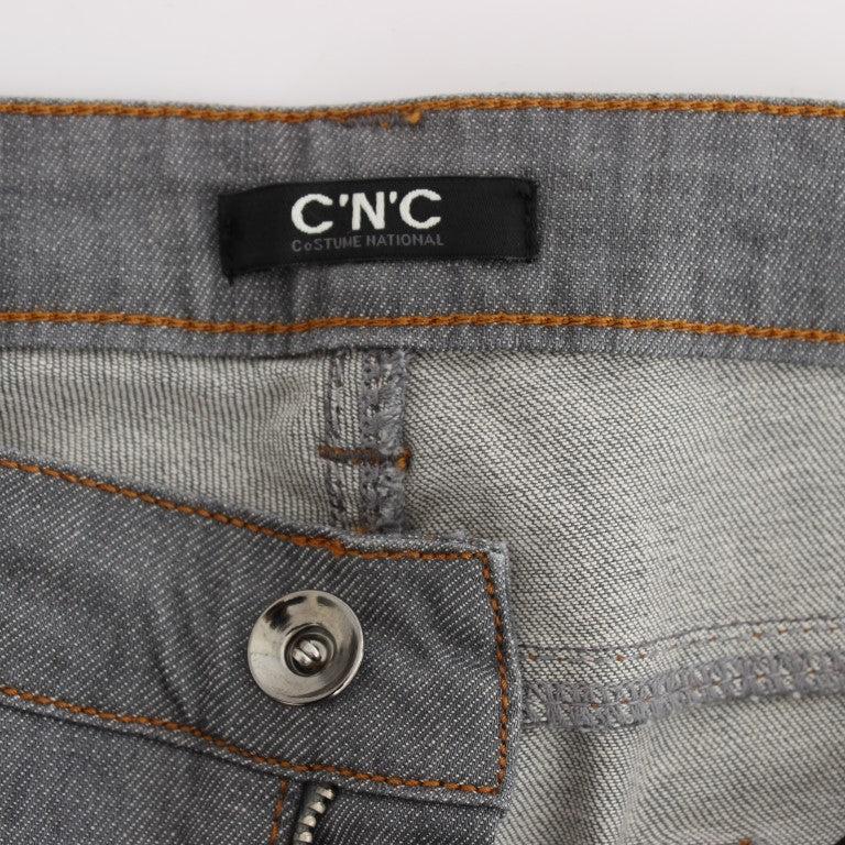 Costume National Gray Cotton Regular Fit Denim Jeans