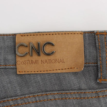 Costume National Gray Cotton Regular Fit Denim Jeans
