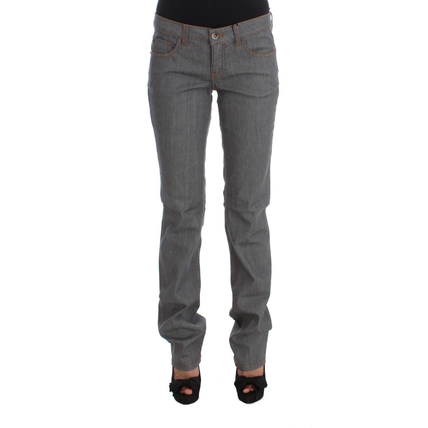 Costume National Gray Cotton Regular Fit Denim Jeans