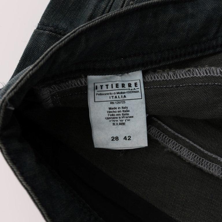 Costume National Gray Cotton Superslim Denim Jeans