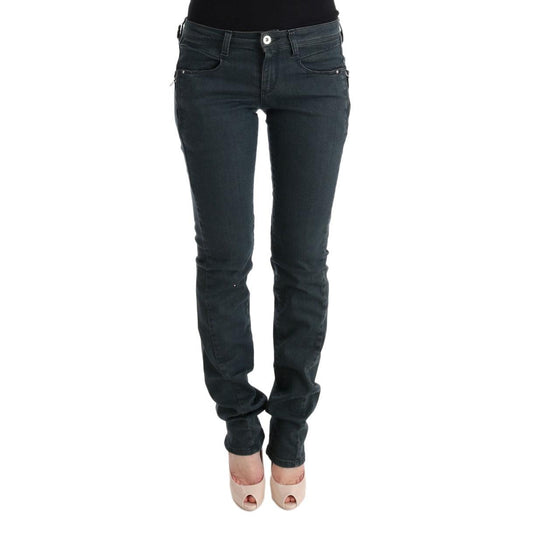 Costume National Gray Cotton Superslim Denim Jeans