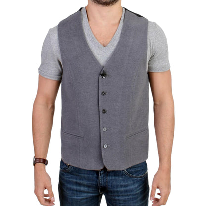 Costume National Gray cotton blend casual vest