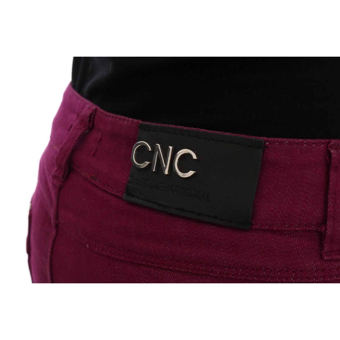 Costume National Purple Cotton Stretch Slim Denim Jeans