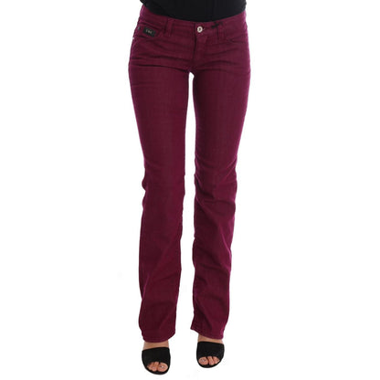 Costume National Red Wash Cotton Stretch Denim Jeans