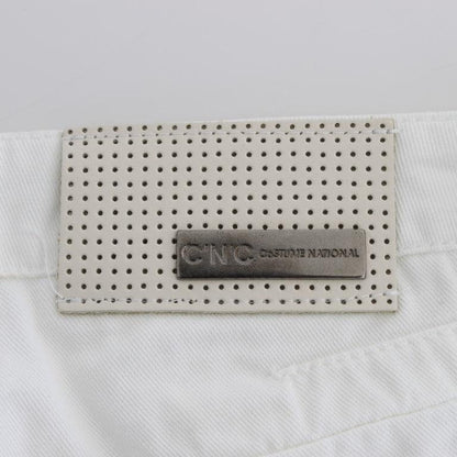 Costume National White Cotton Slim Fit Denim Bootcut Jeans