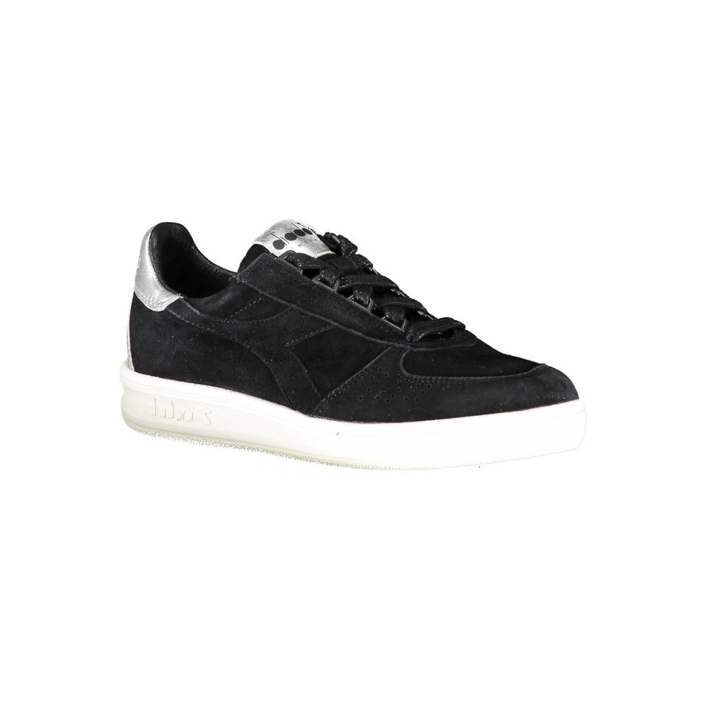 Diadora Black Leather Women Sneakers