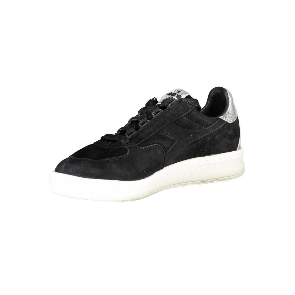 Diadora Black Leather Women Sneakers