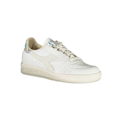 Diadora White Fabric Sneakers