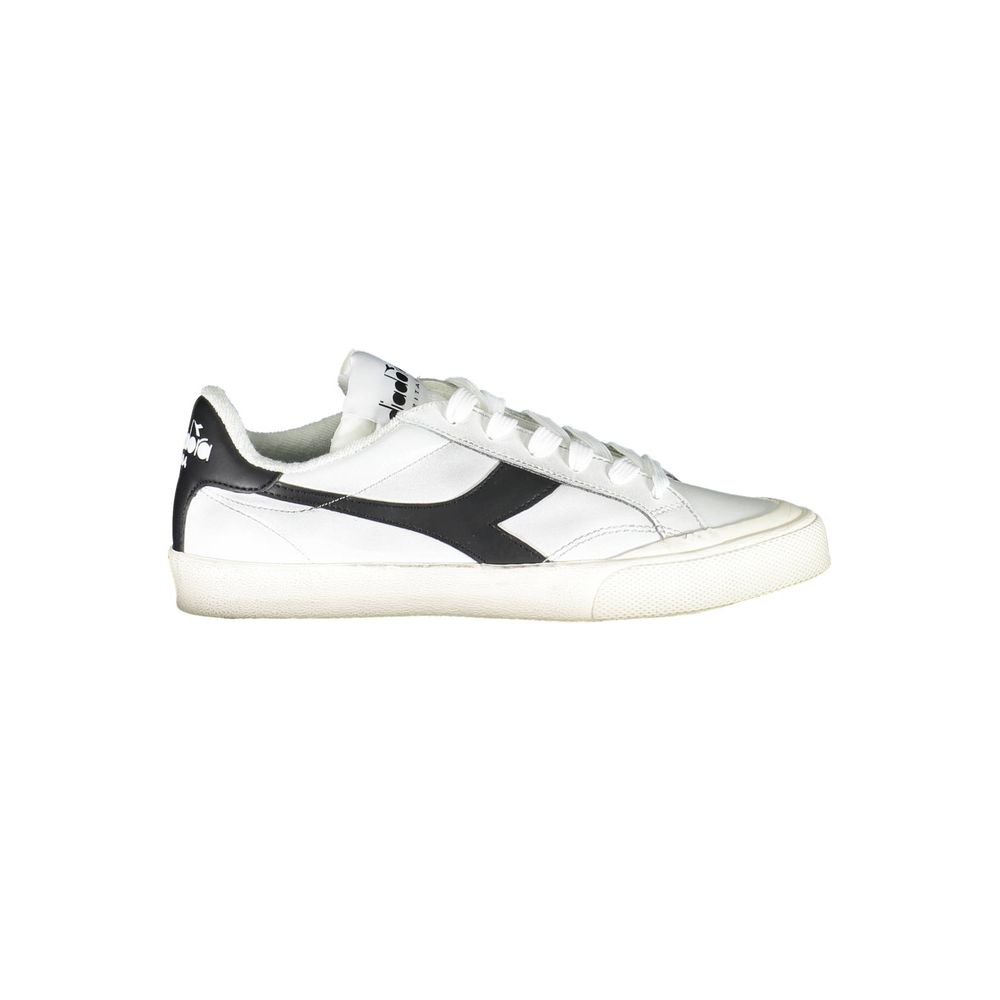 Diadora White Fabric Sneakers