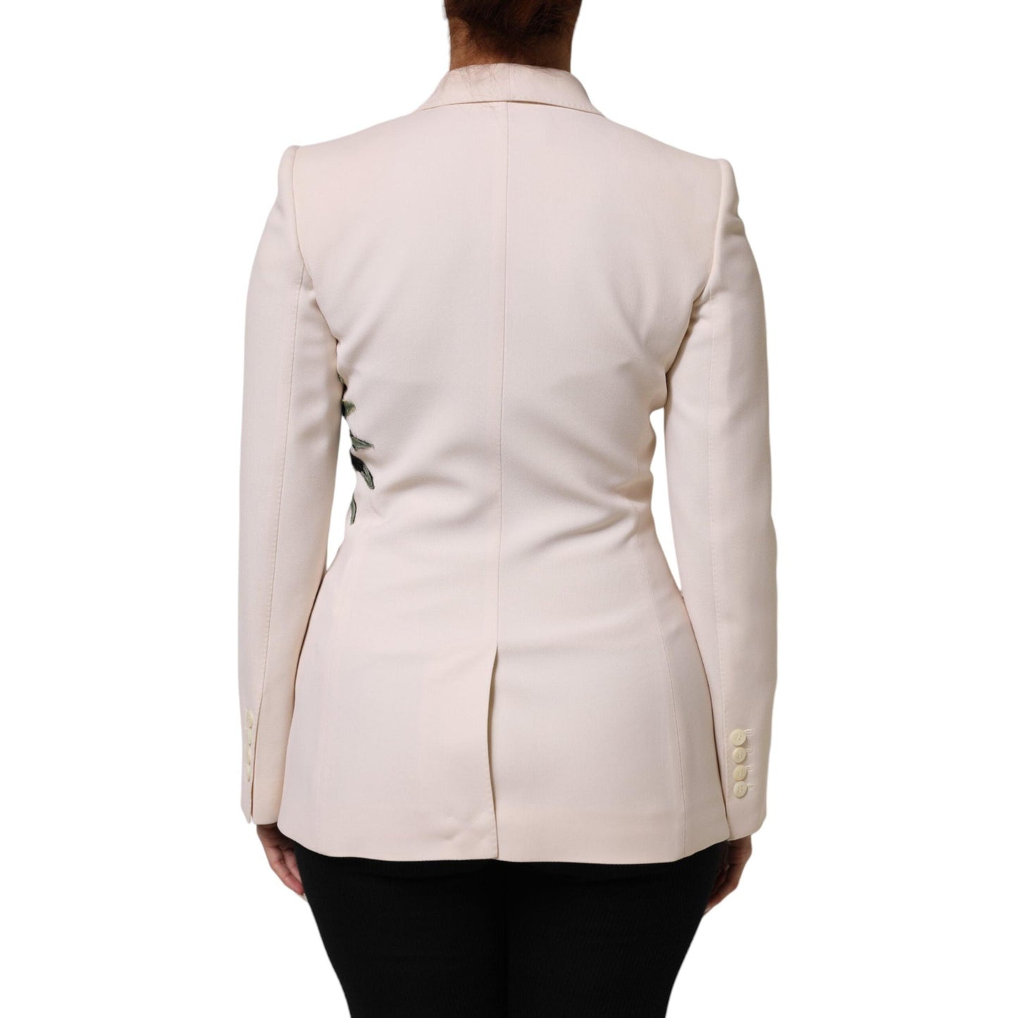 Dolce & Gabbana Beige Embroidered Single Breasted Jacket