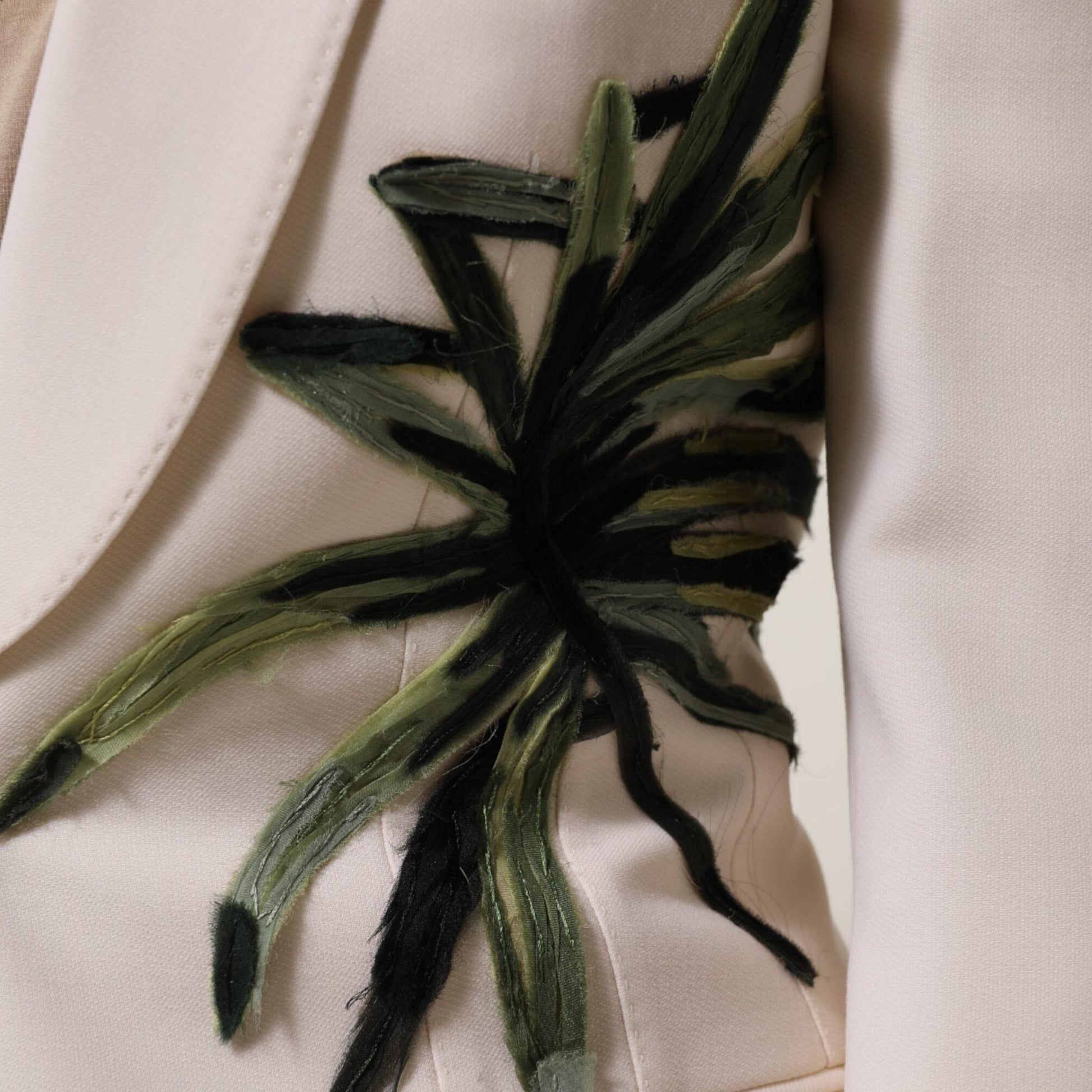 Dolce & Gabbana Beige Embroidered Single Breasted Jacket