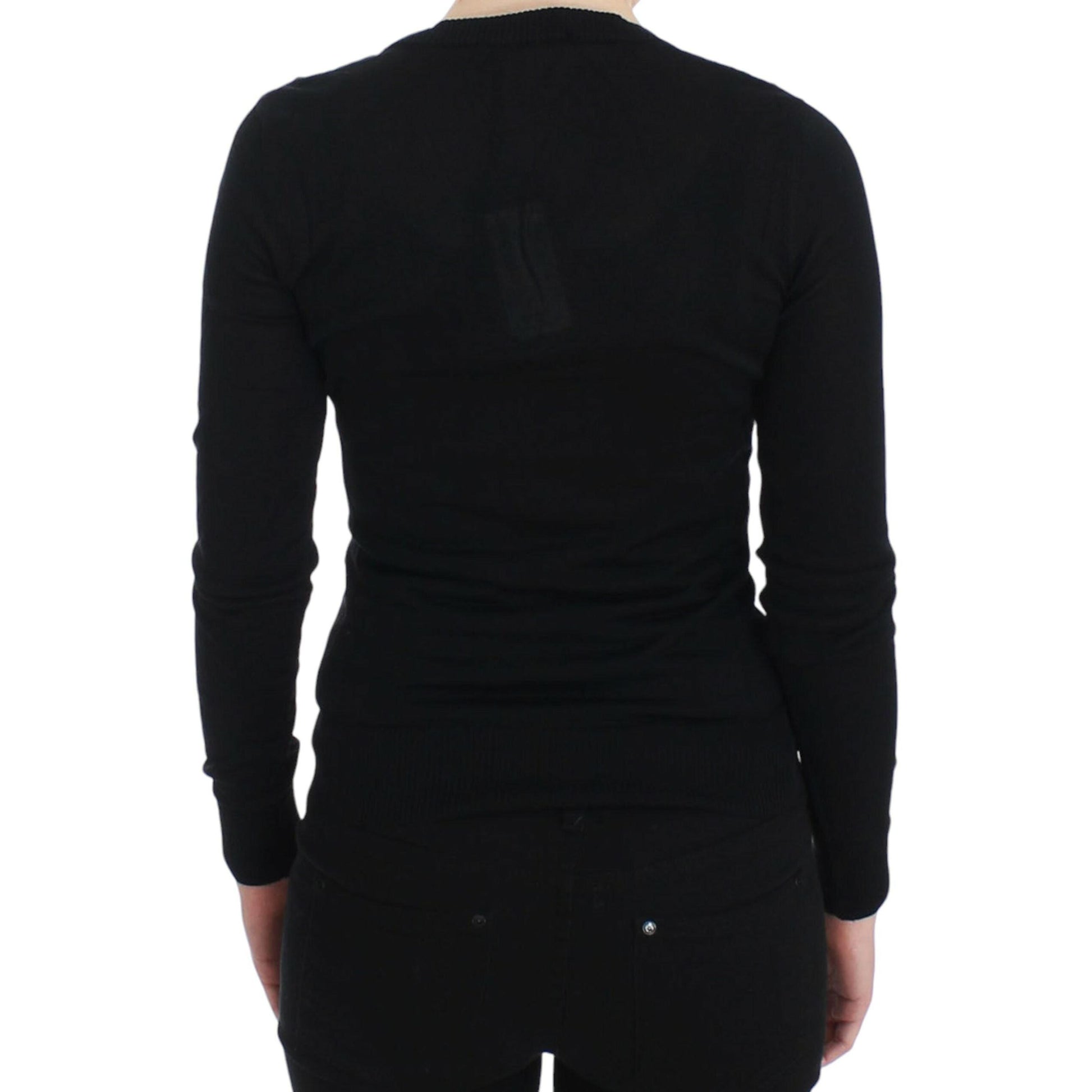 Dolce & Gabbana Black Cashmere Crewneck Sweater Pullover