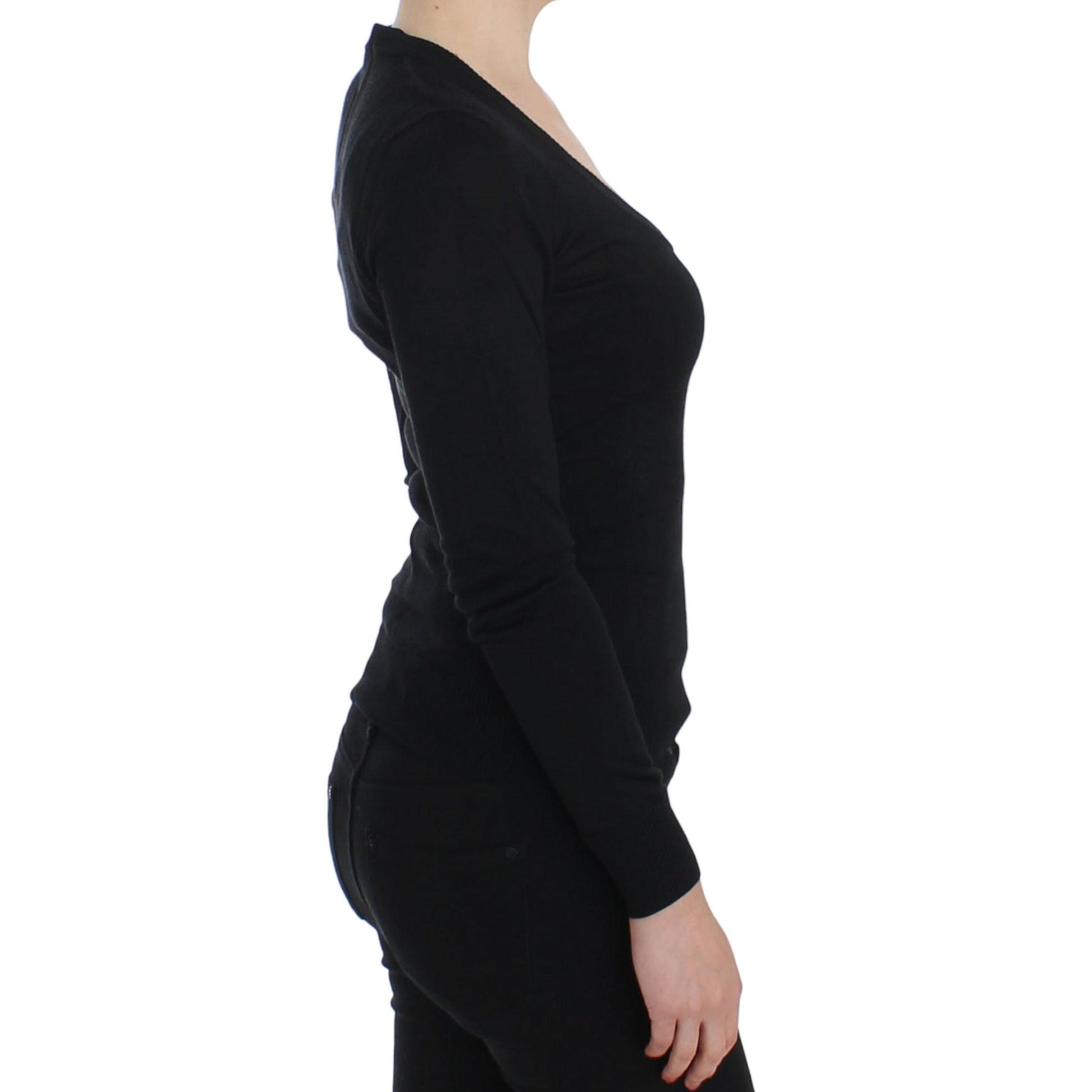 Dolce & Gabbana Black Cashmere Crewneck Sweater Pullover