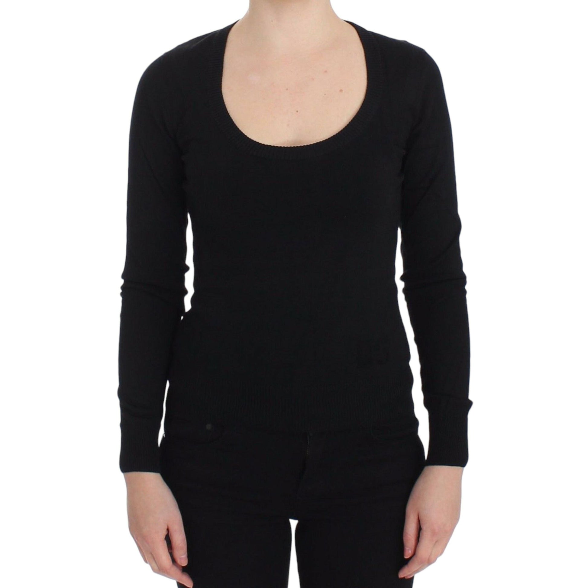 Dolce & Gabbana Black Cashmere Crewneck Sweater Pullover