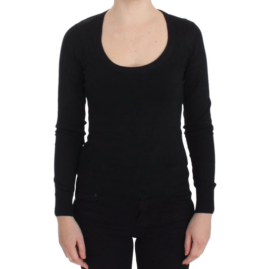 Dolce & Gabbana Black Cashmere Crewneck Sweater Pullover