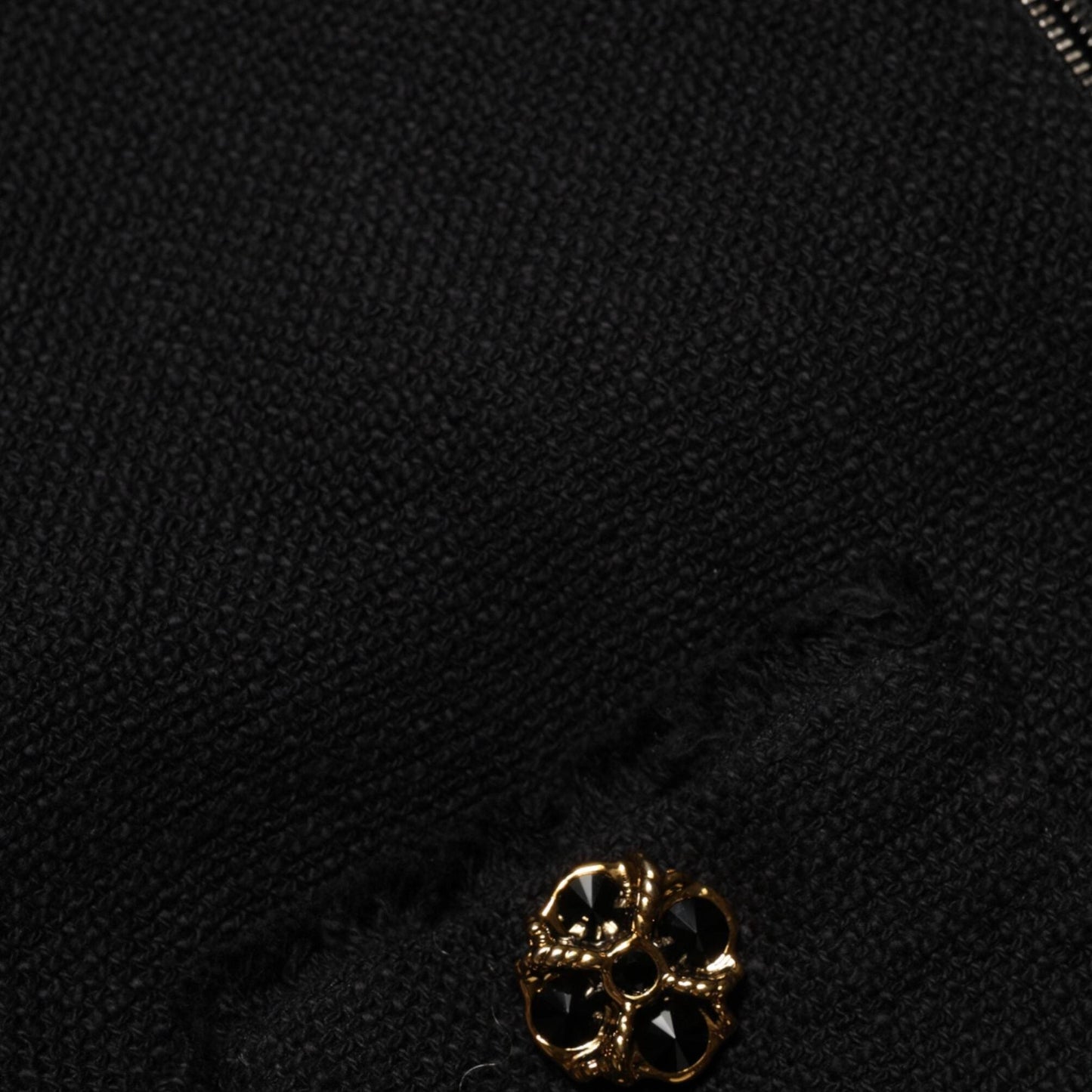 Dolce & Gabbana Black Cotton Full Zip Cropped Coat Jacket