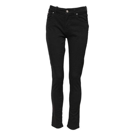 Dolce & Gabbana Black Cotton Skinny Mid Waist Denim Jeans