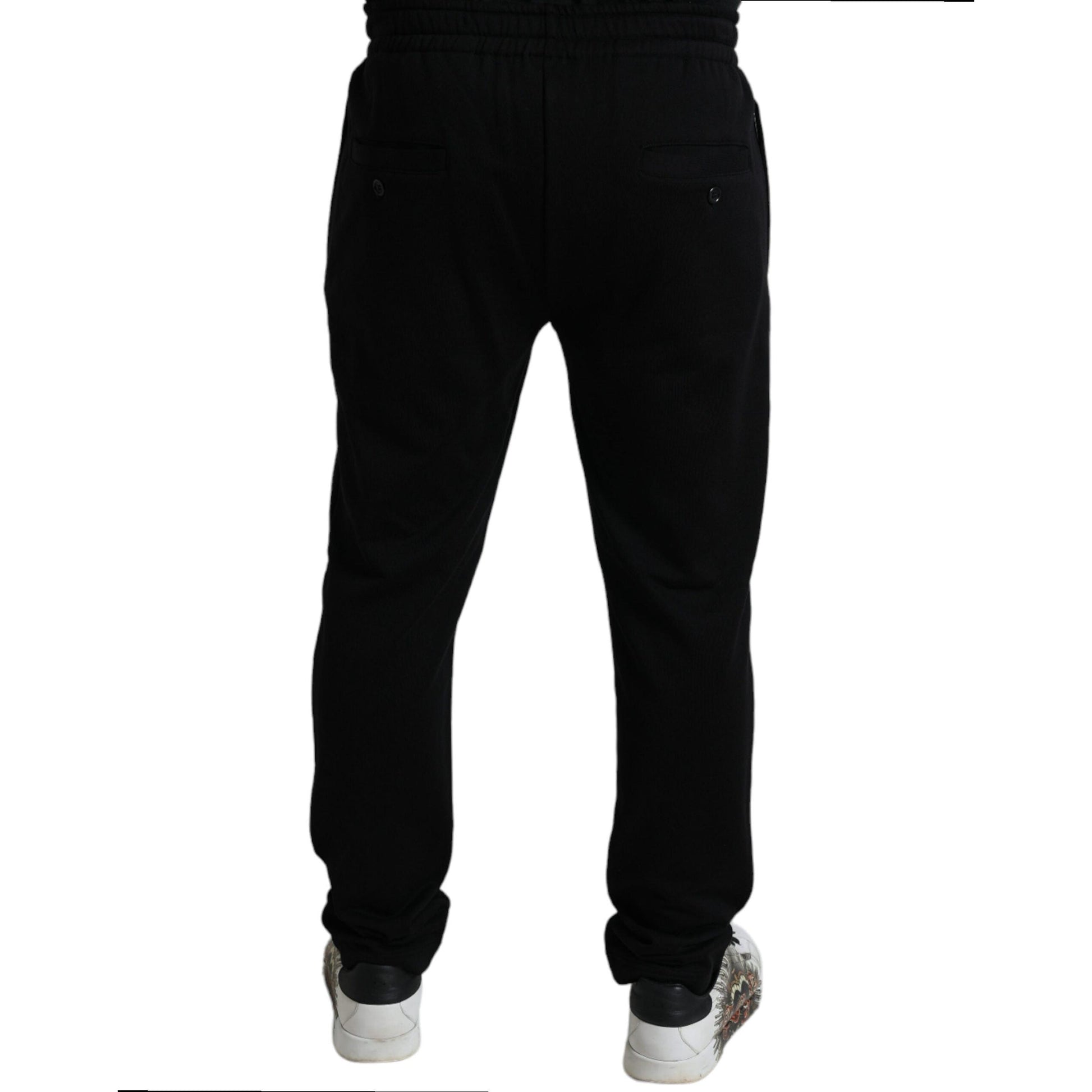 Dolce & Gabbana Black DG Logo Skinny Jogger Sweatpants Pants