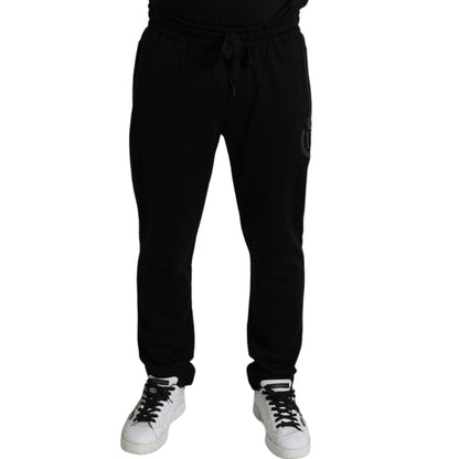 Dolce & Gabbana Black DG Logo Skinny Jogger Sweatpants Pants