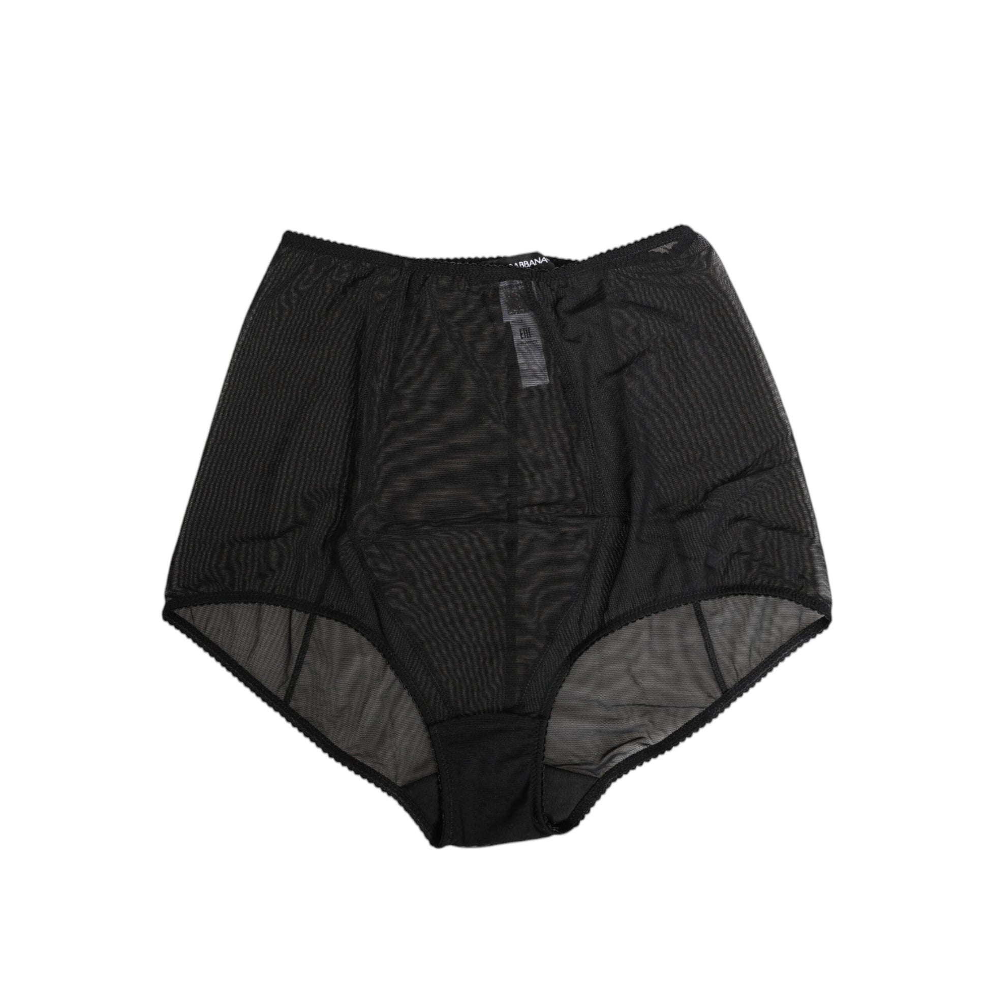 Dolce & Gabbana Black High Waist Mesh Sheer Shapewear Underwear