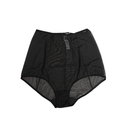 Dolce & Gabbana Black High Waist Mesh Sheer Shapewear Underwear